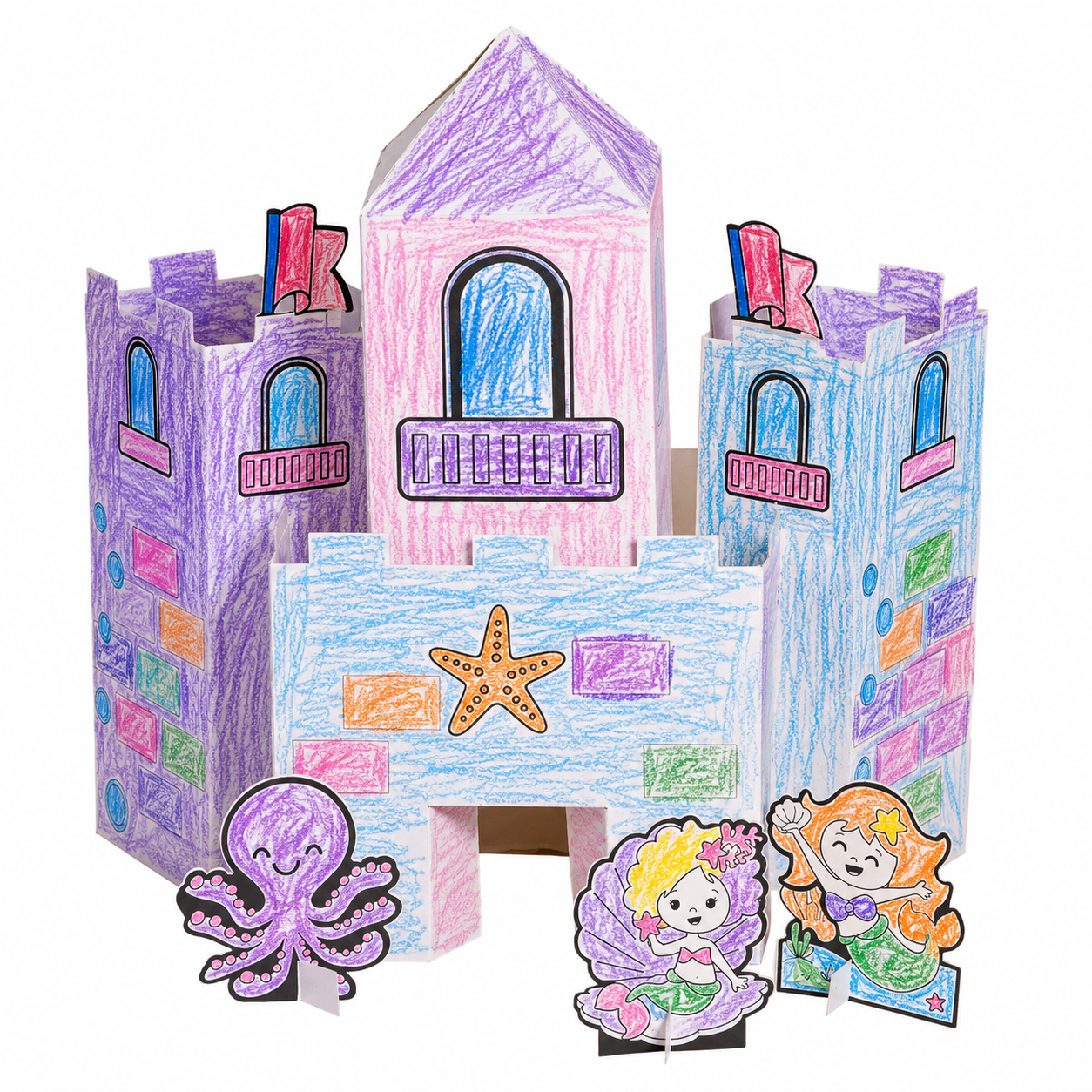 Color Your Own Mermaid Castle Playset