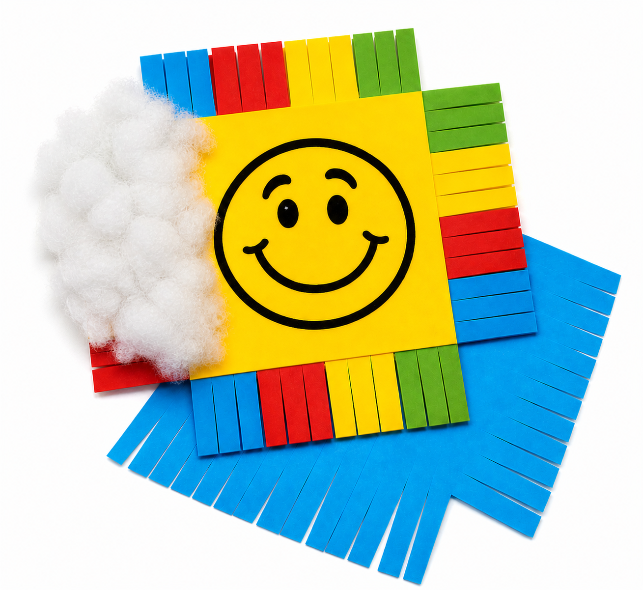 Happy Face Fleece Tie Pillow Kit