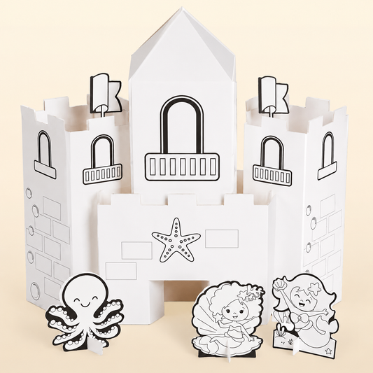 Color Your Own Mermaid Castle Playset