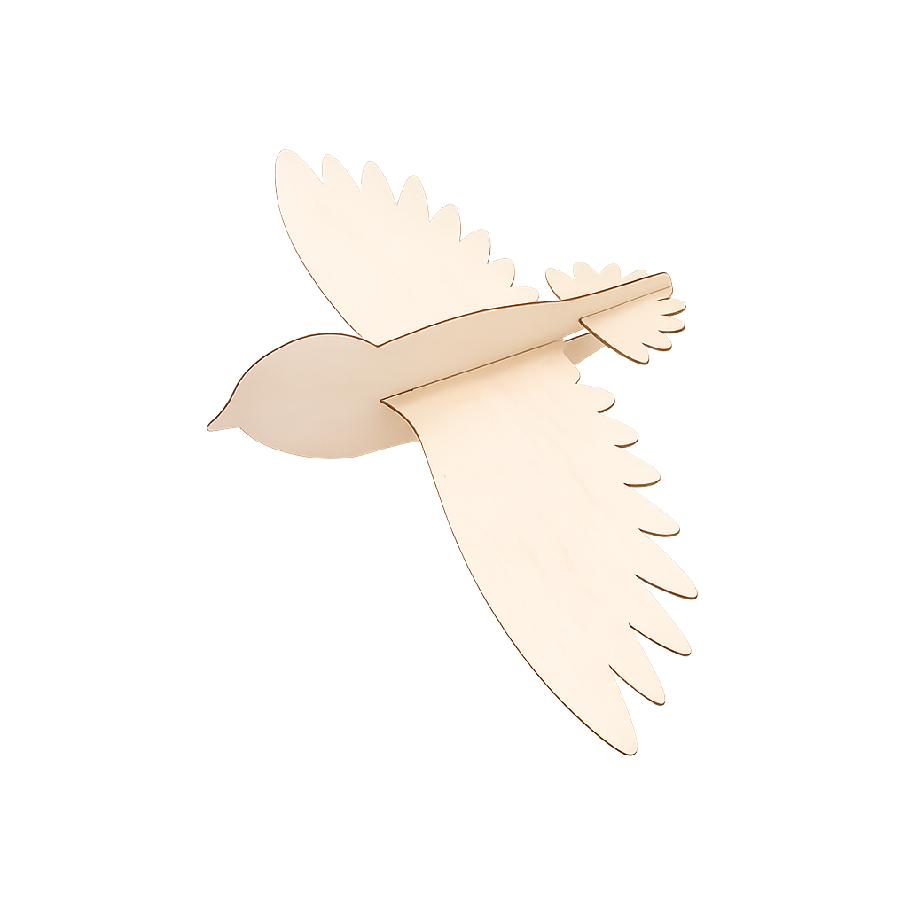 Unfinished Wooden Bird Glider